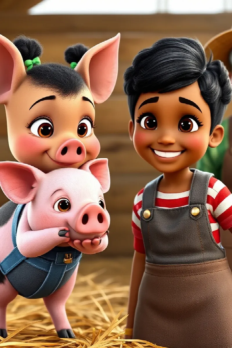 Picture 4 from the tale The Girl and the Little Pig