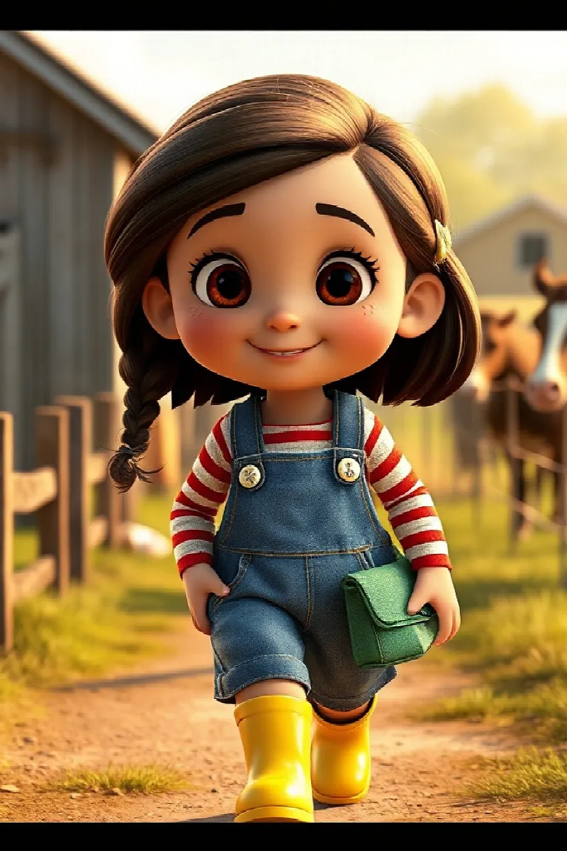 Picture 2 from the tale The Girl and the Little Piglet