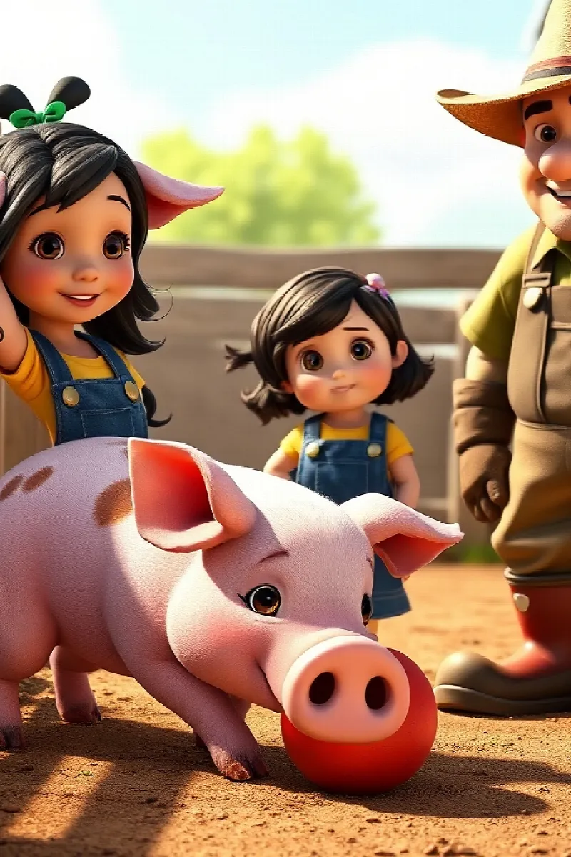 Picture 3 from the tale The Girl and the Piglet