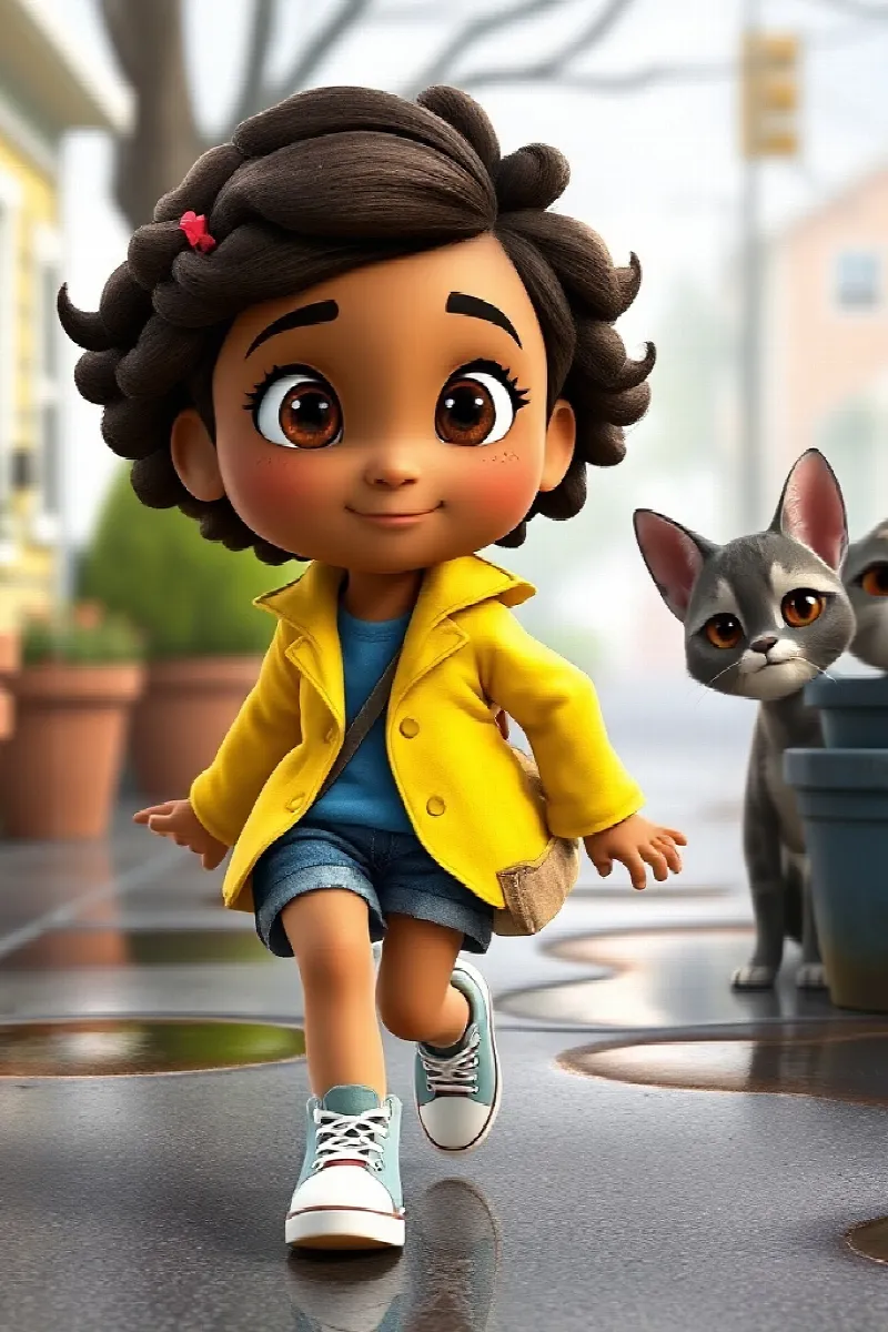 Picture 1 from the tale The Girl and the Street Cat