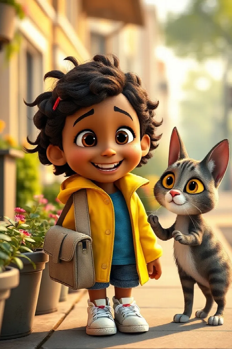 Picture 3 from the tale The Girl and the Street Cat