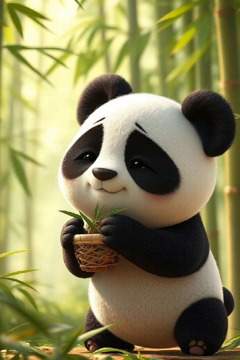 Picture 1 from the tale The Panda and the Monkey
