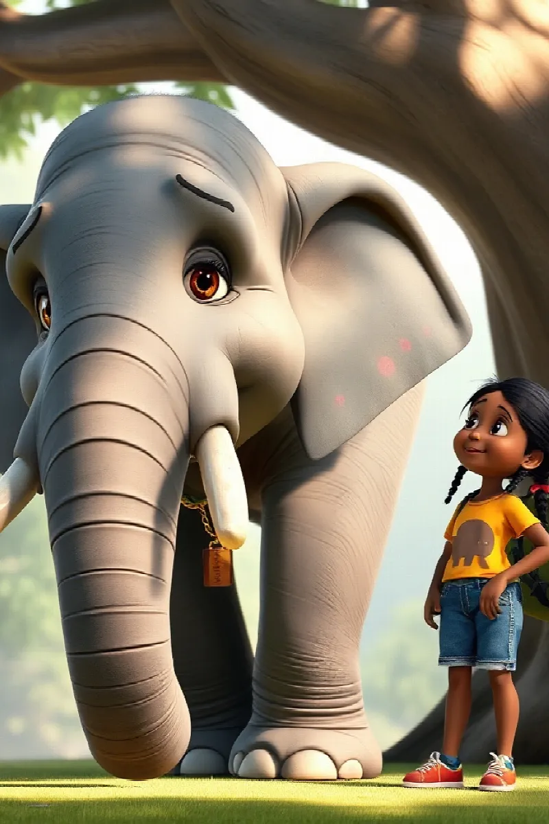 Picture 3 from the tale The Girl and the Elephant