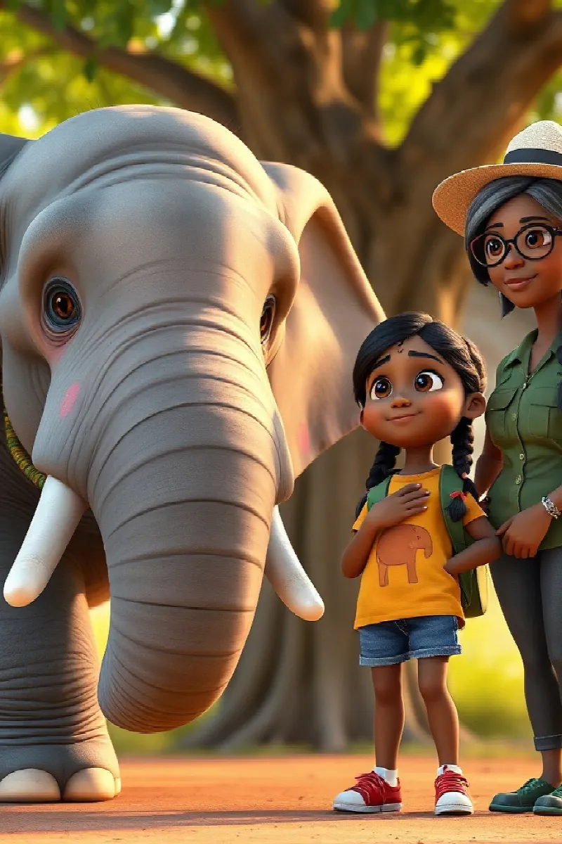 Picture 4 from the tale The Girl and the Elephant