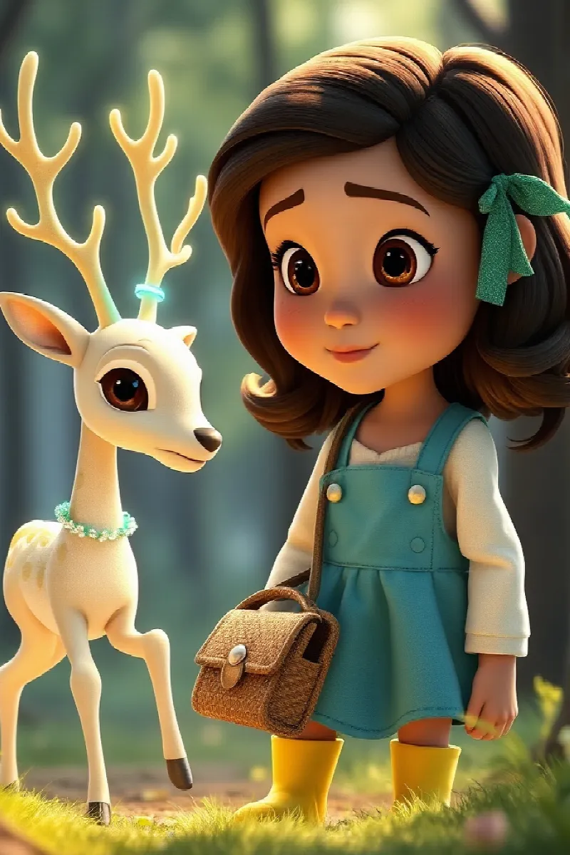 Picture 3 from the tale The Girl and the Fairy Deer