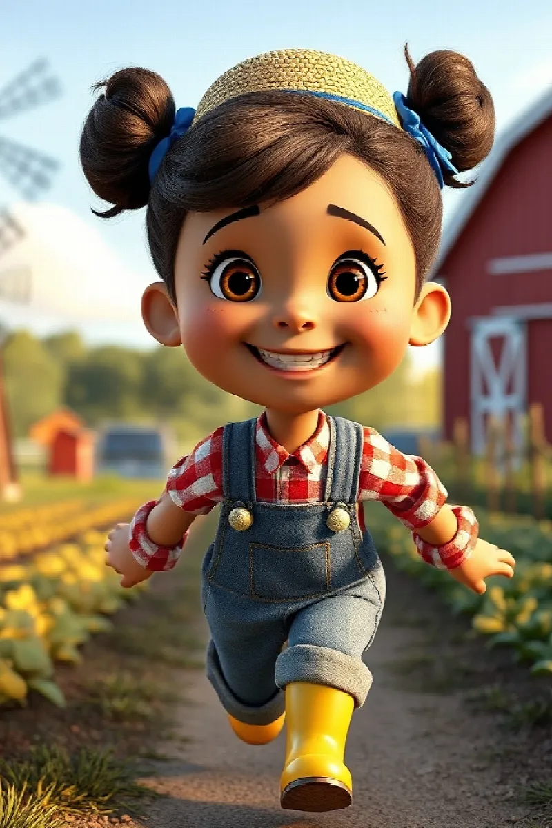 Picture 1 from the tale The Girl and the Friendly Piglet