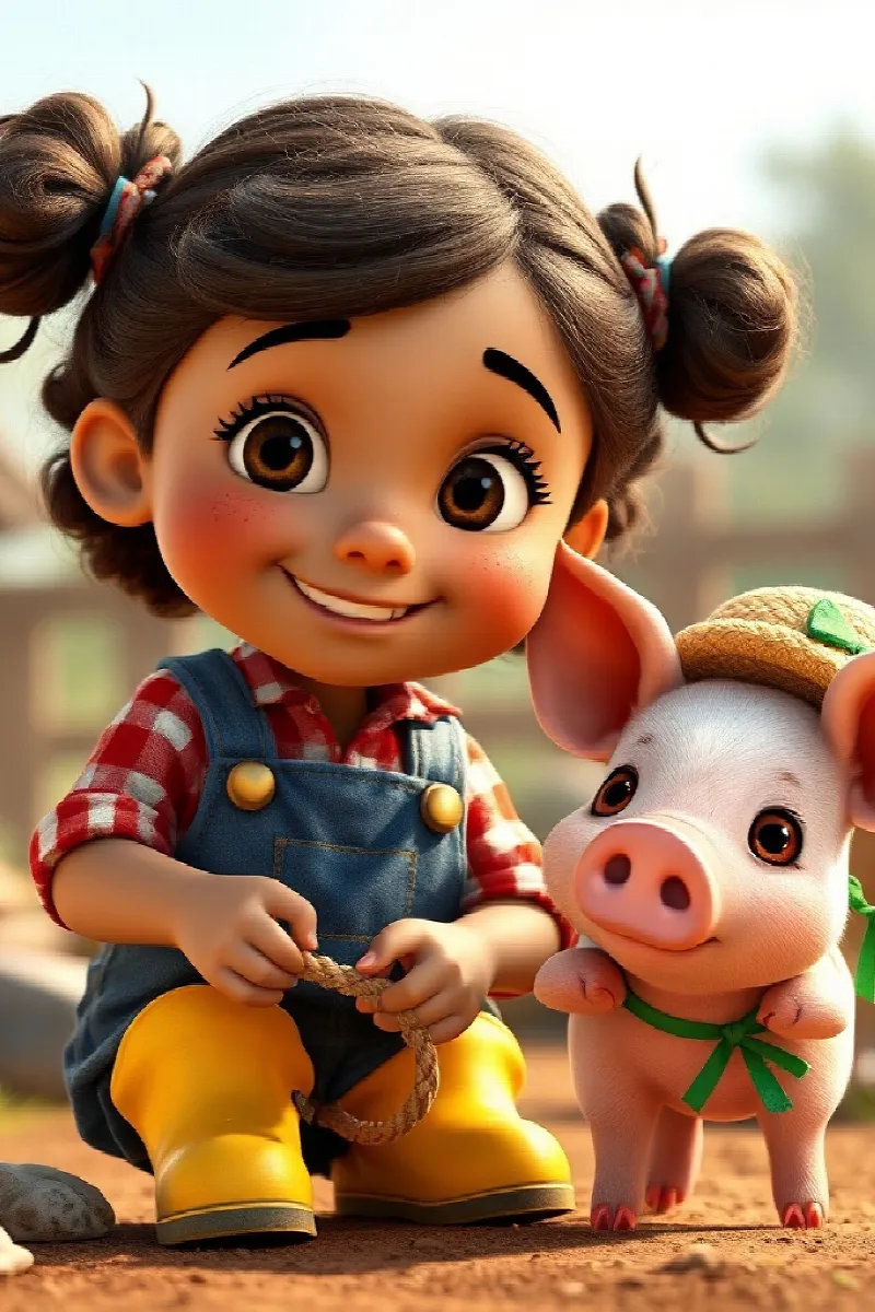Picture 4 from the tale The Girl and the Friendly Piglet