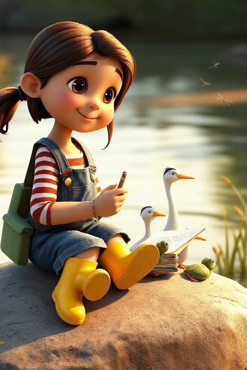 Picture 2 from the tale The Girl and the Otter