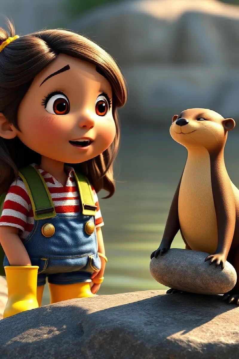 Picture 3 from the tale The Girl and the Otter