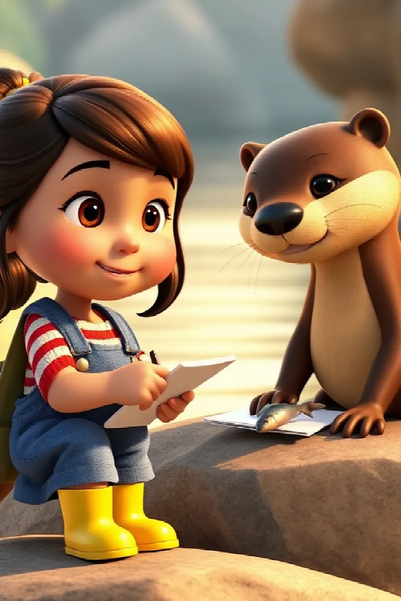 Picture 4 from the tale The Girl and the Otter