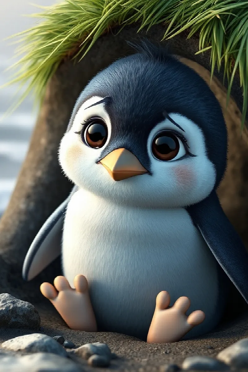 Picture 1 from the tale The Little Blue Penguin