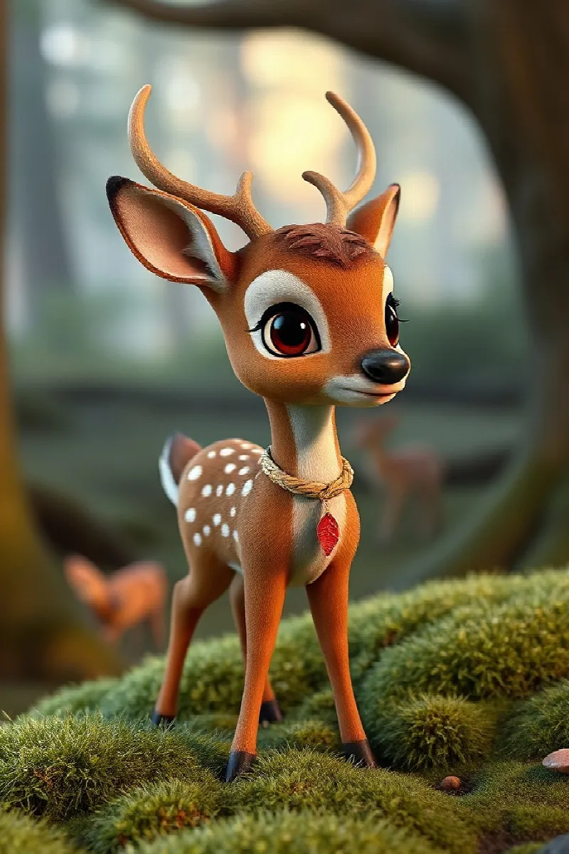 Picture 1 from the tale The Little Fallow Deer