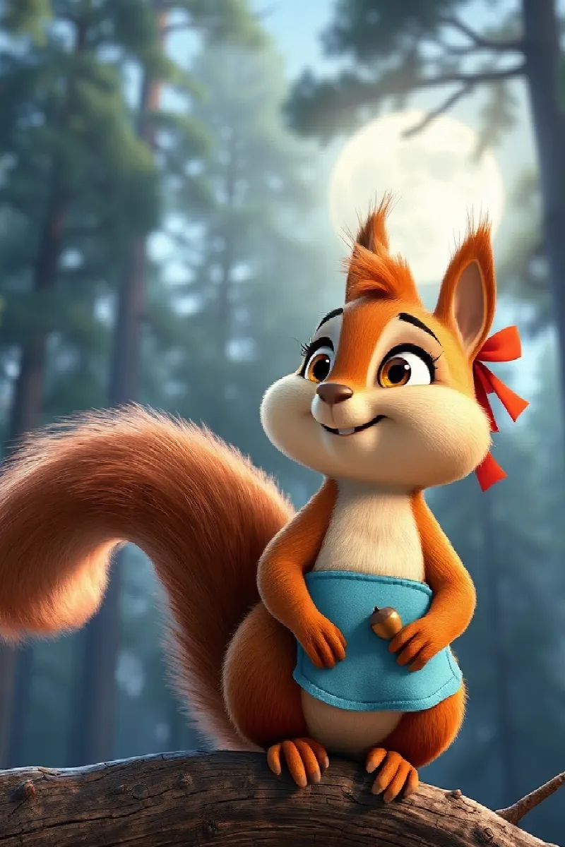 Picture 1 from the tale The Squirrel's Moonlight Party