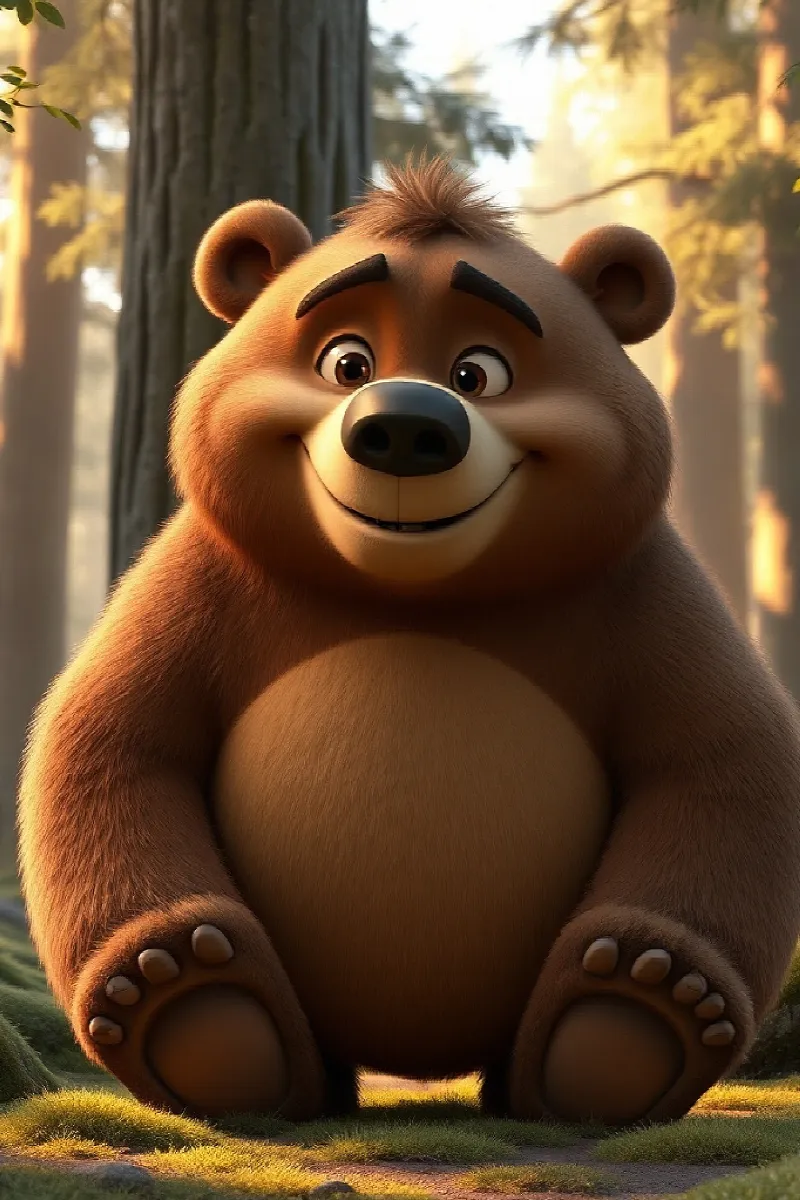Picture 1 from the tale The Bear and the Butterfly