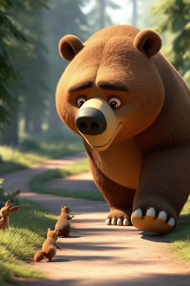 Picture 2 from the tale The Bear and the Butterfly