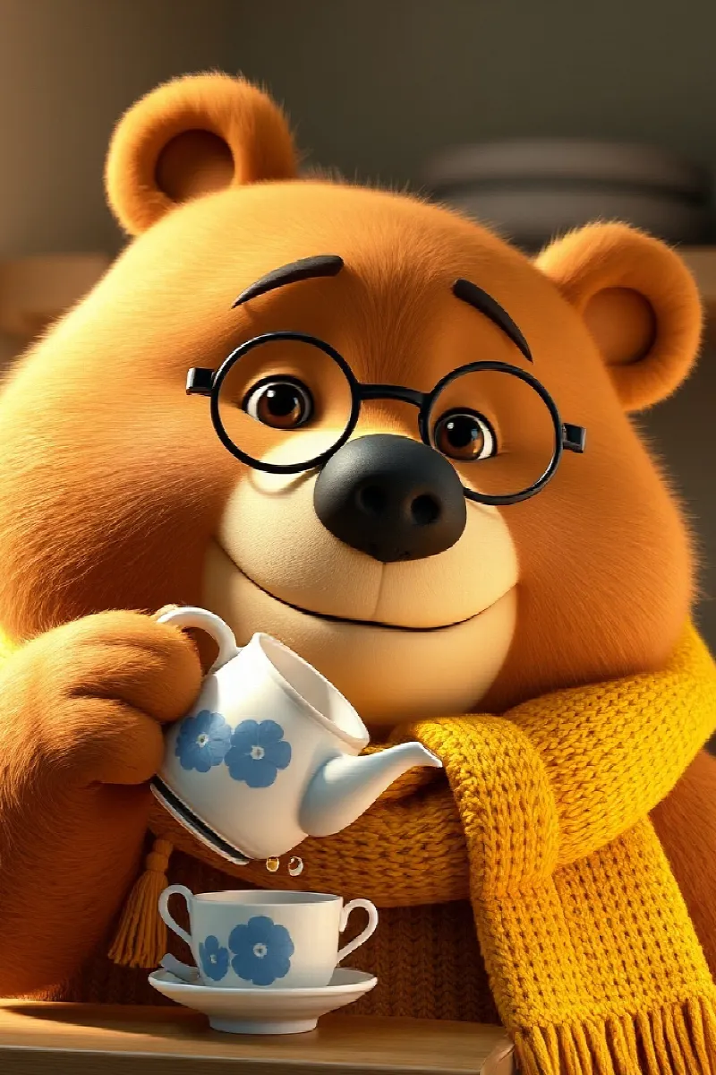 Picture 4 from the tale The Bear's Tiny Teacup