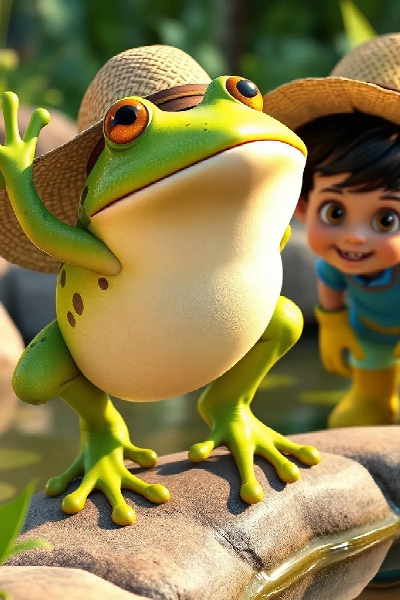Picture 4 from the tale The Boy and the Garden Frog