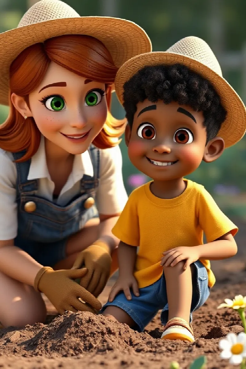 Picture 4 from the tale The Boy and the Little Bee