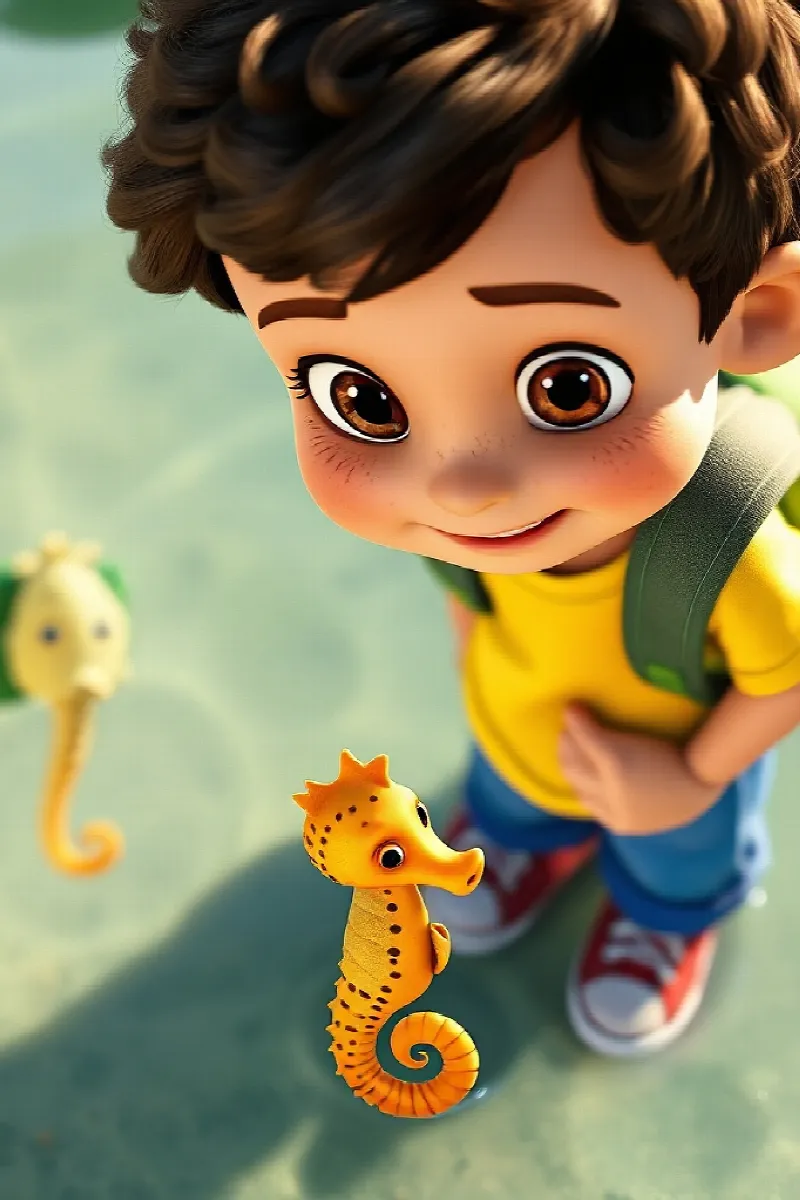 Picture 2 from the tale The Boy and the Seahorse