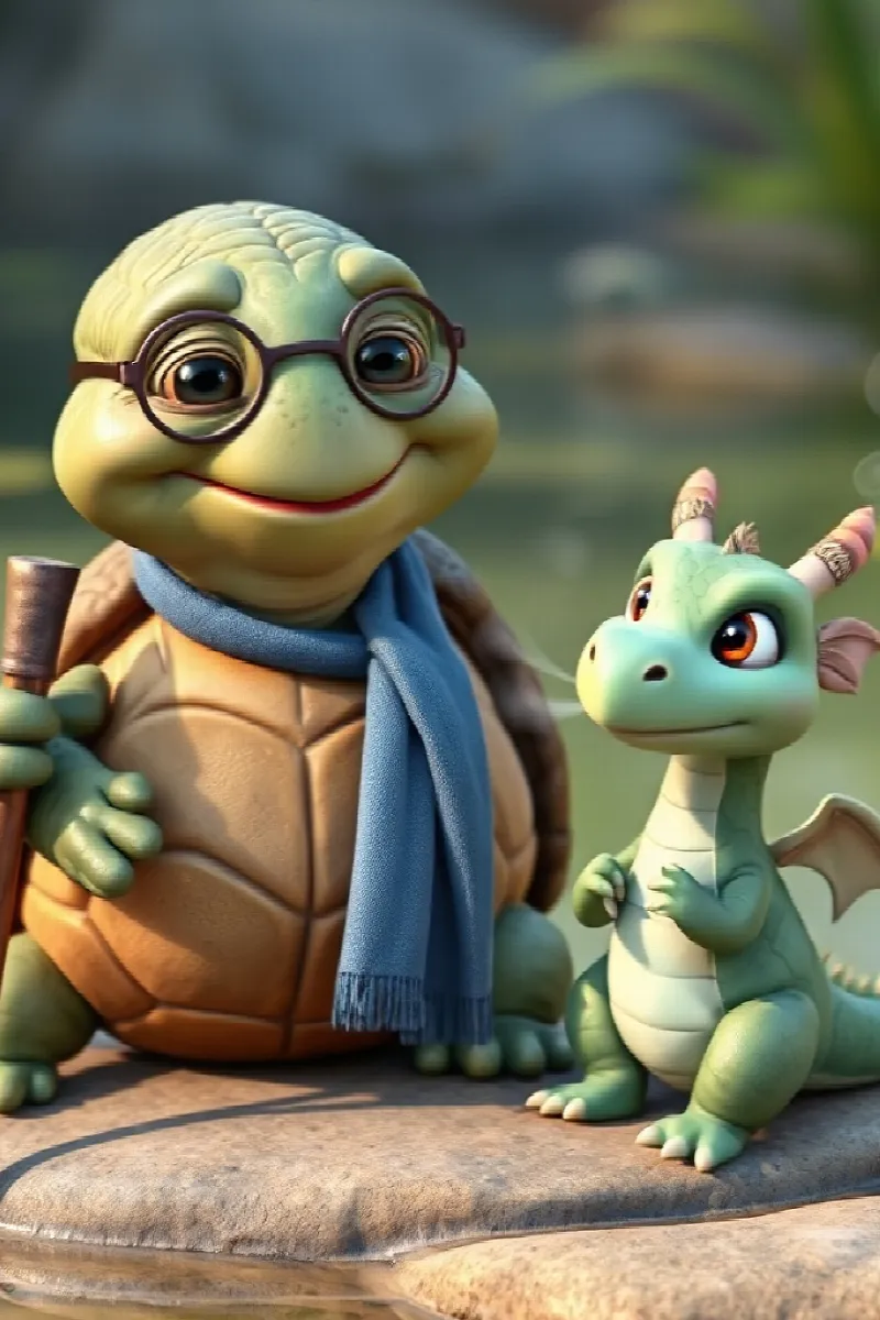 Picture 4 from the tale The Dragon's Turtle Teacher