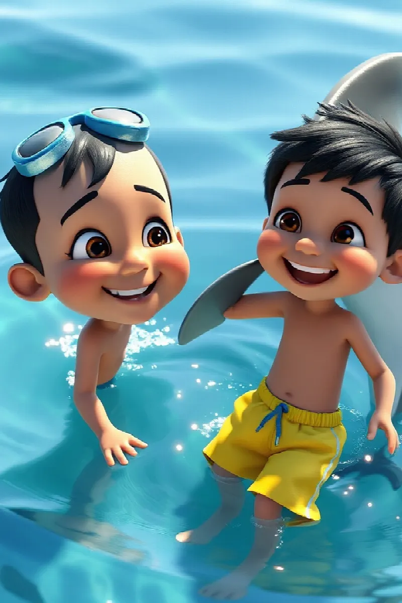Picture 3 from the tale The Boy and the Silver Dolphin