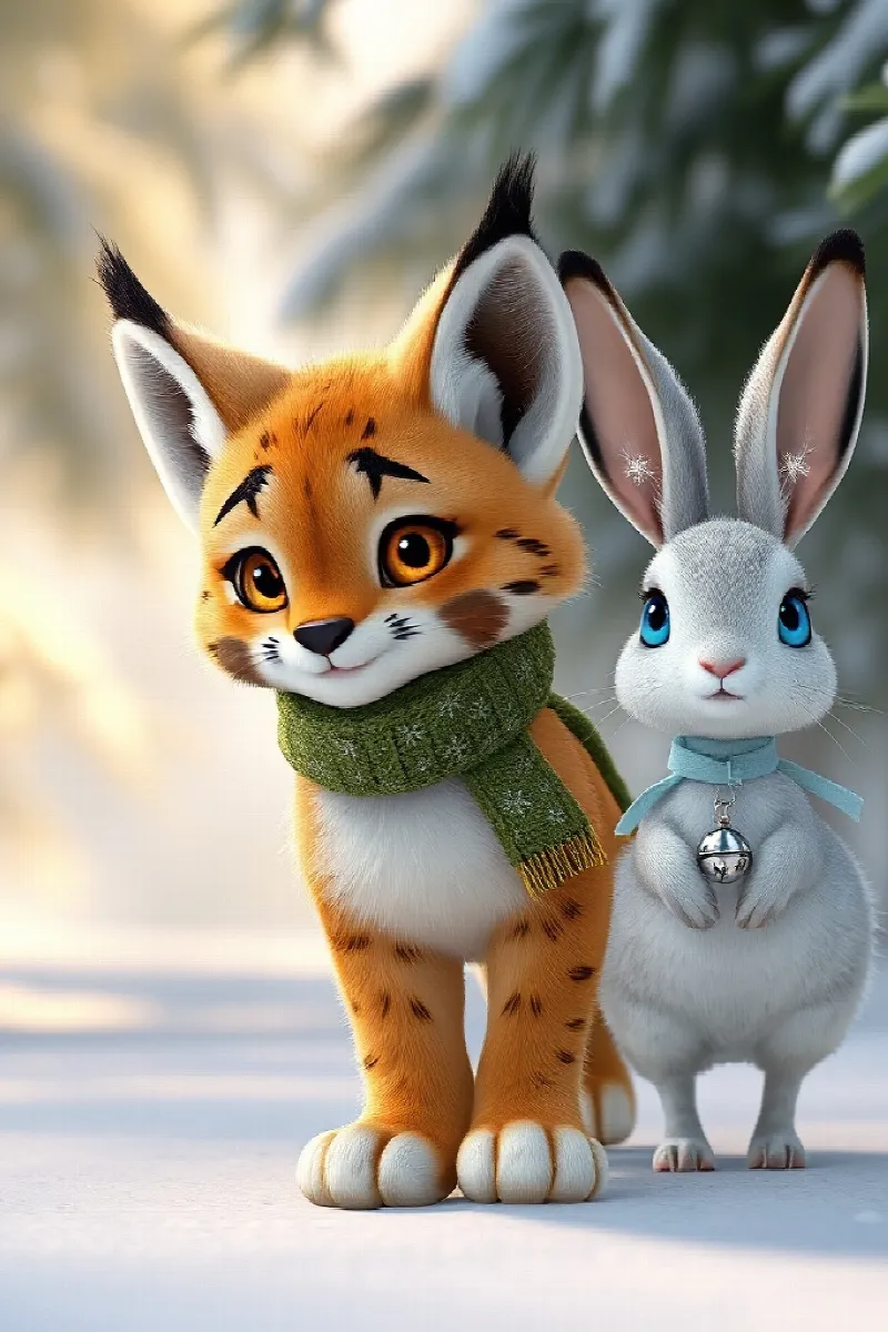 Picture 4 from the tale The Little Lynx's Friend