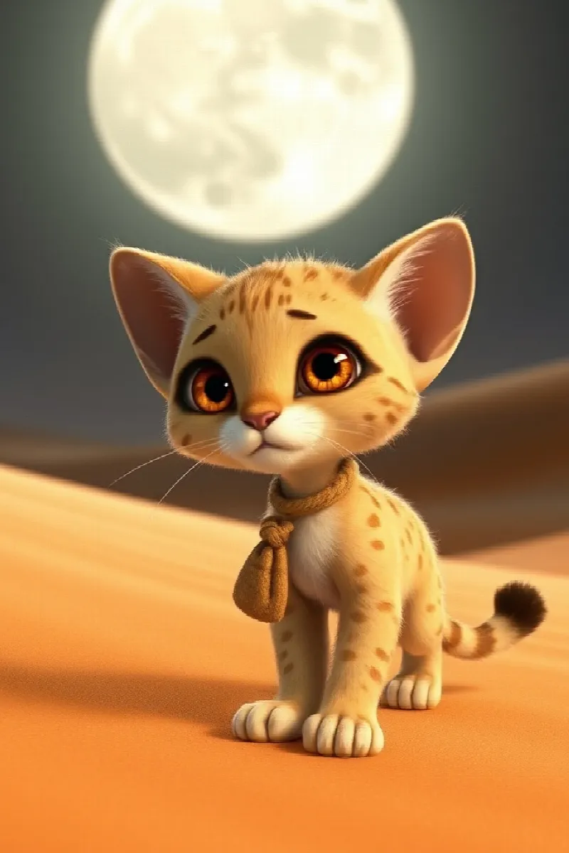 Picture 1 from the tale The Little Sand Cat