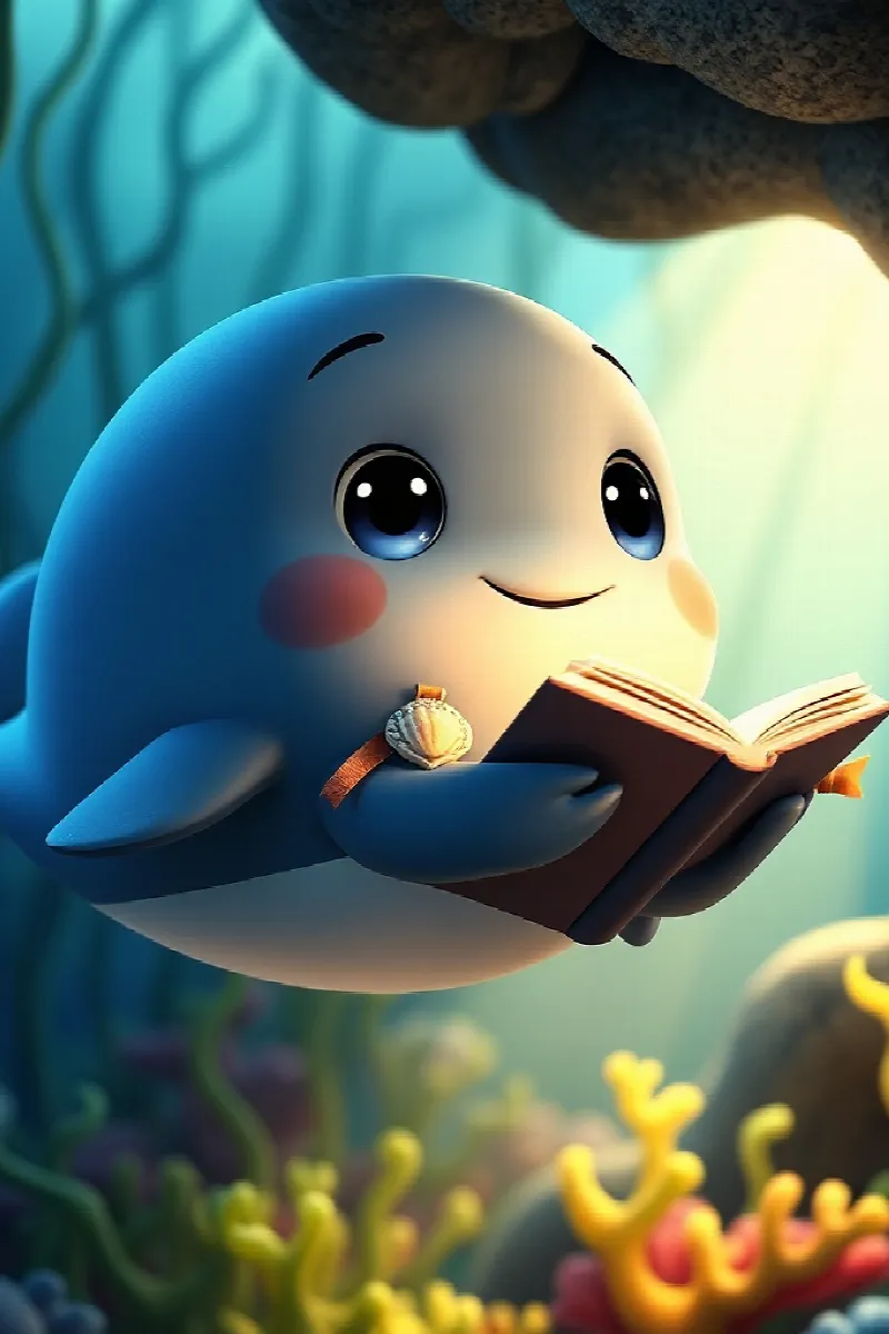 Picture 1 from the tale The Little Whale's Library