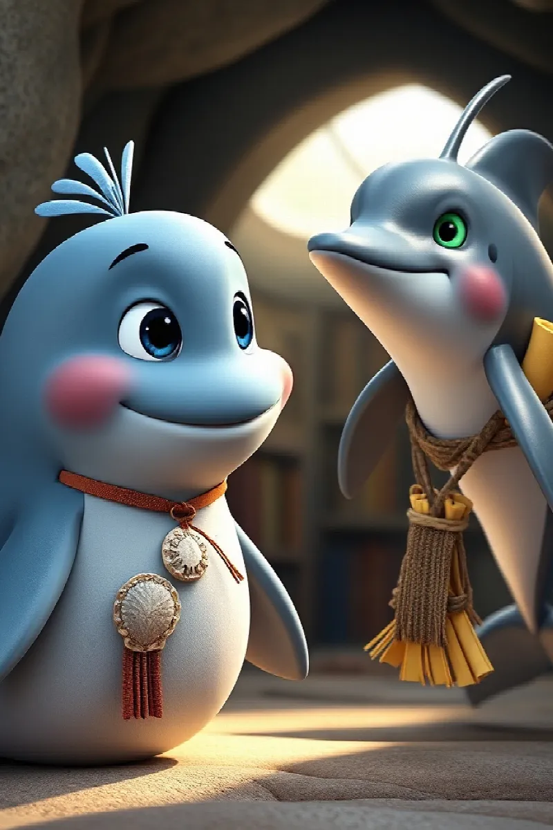 Picture 3 from the tale The Little Whale's Library