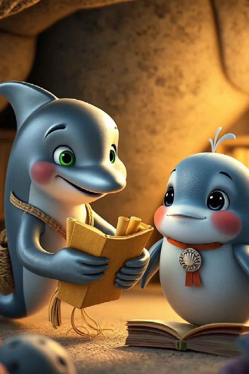 Picture 4 from the tale The Little Whale's Library