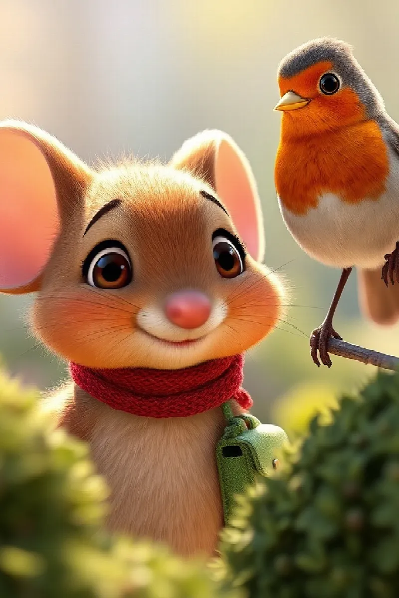 Picture 2 from the tale The Mouse and the Robin