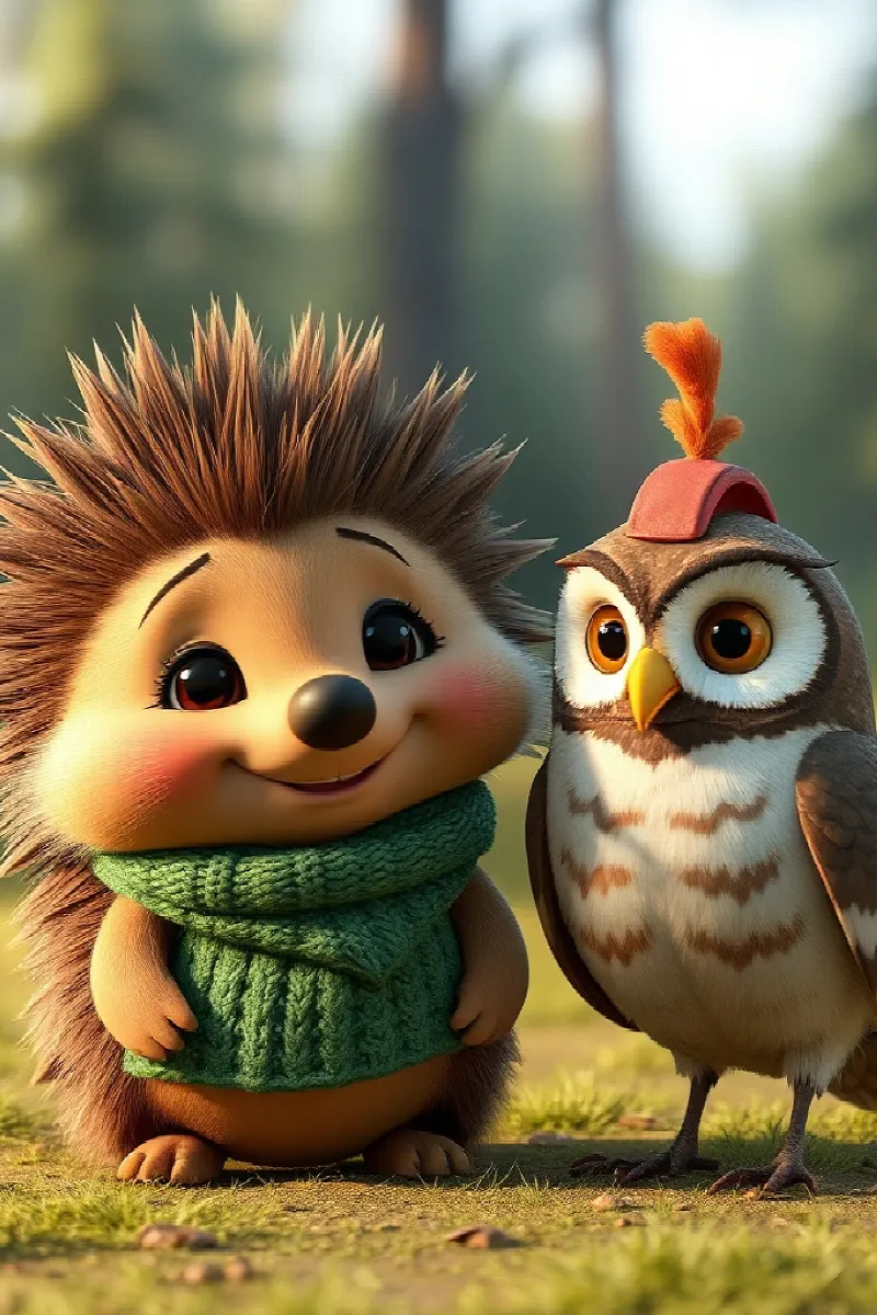 Picture 3 from the tale The Owl's Blue Bicycle
