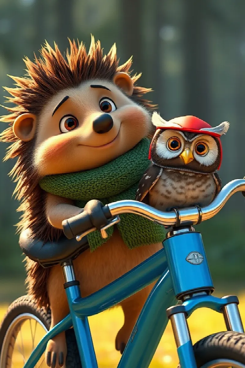 Picture 4 from the tale The Owl's Blue Bicycle