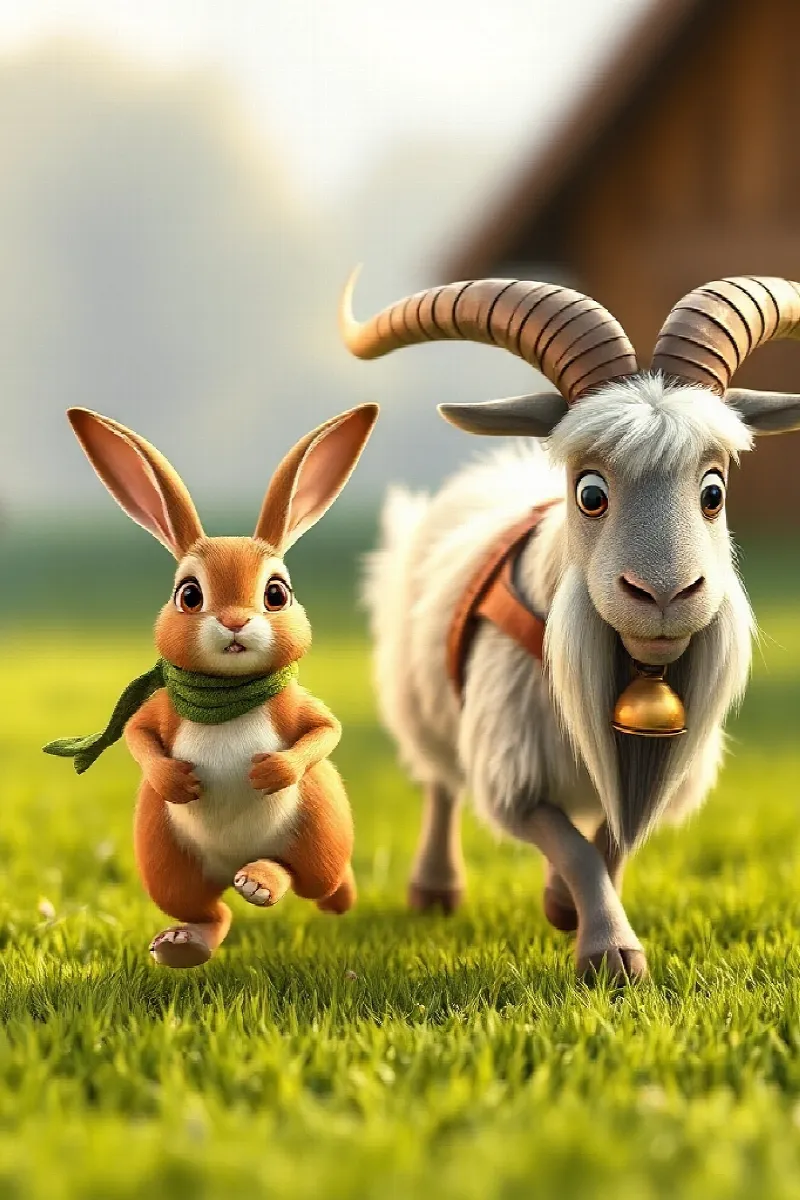 Picture 3 from the tale The Rabbit and the Goat