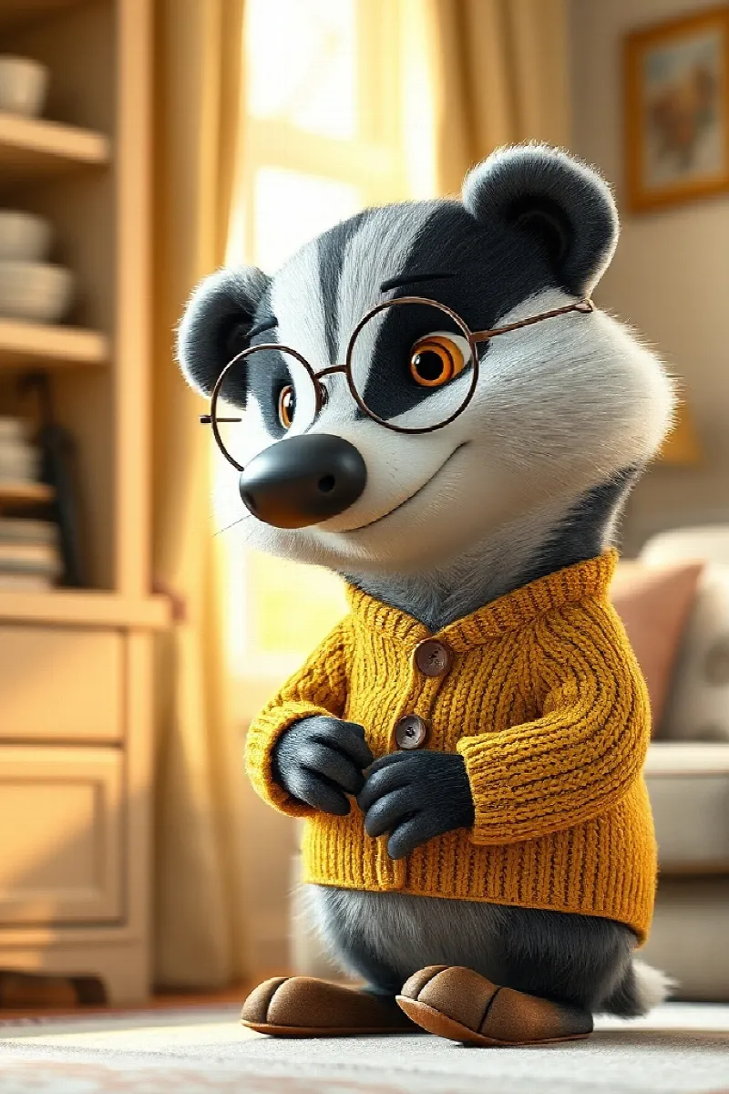 Picture 3 from the tale The Badger's Impossible Umbrella