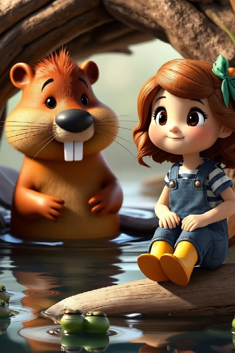 Picture 2 from the tale The Girl and the Beaver