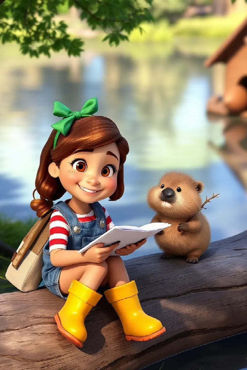 Picture 4 from the tale The Girl and the Beaver