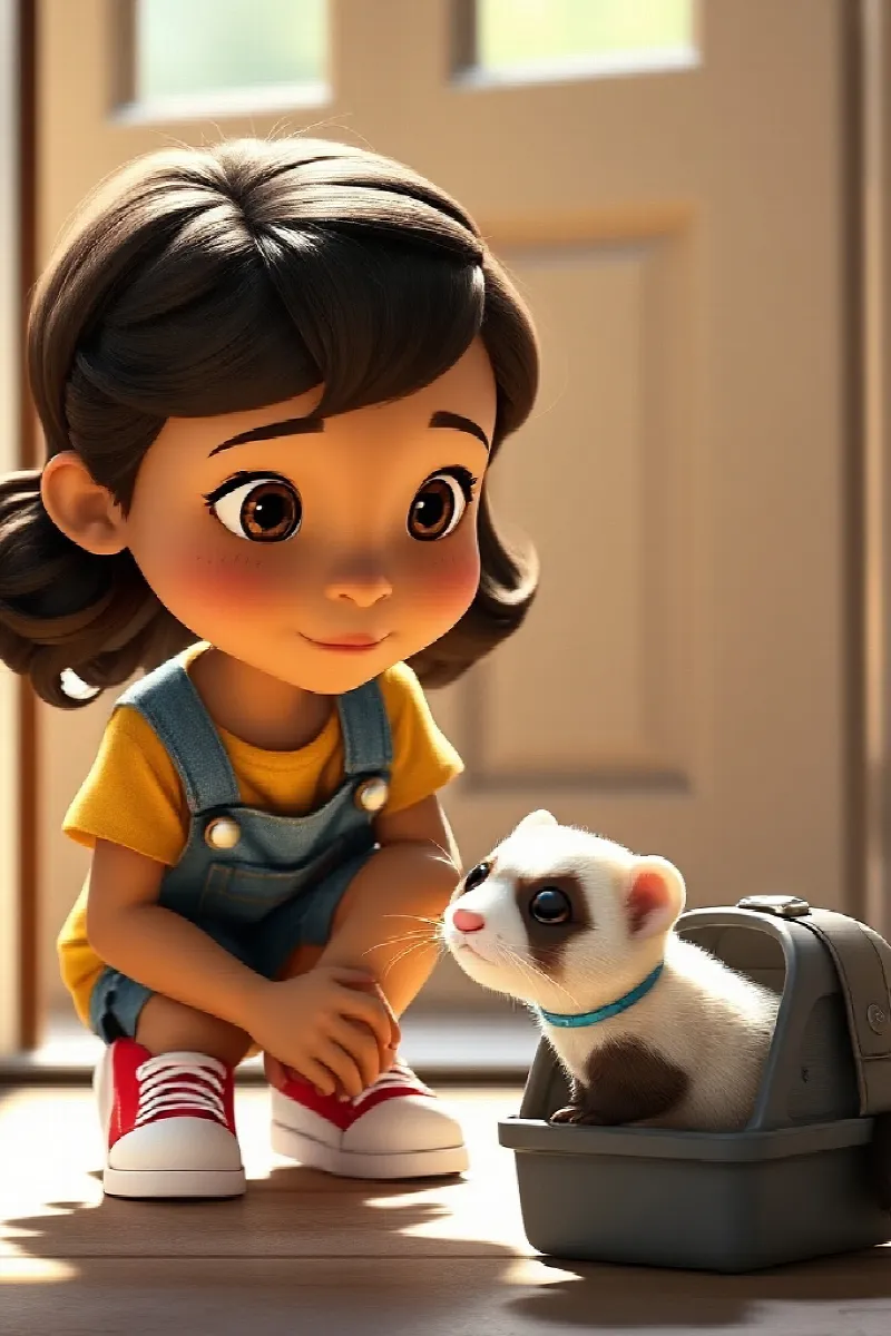 Picture 2 from the tale The Girl and the Little Ferret