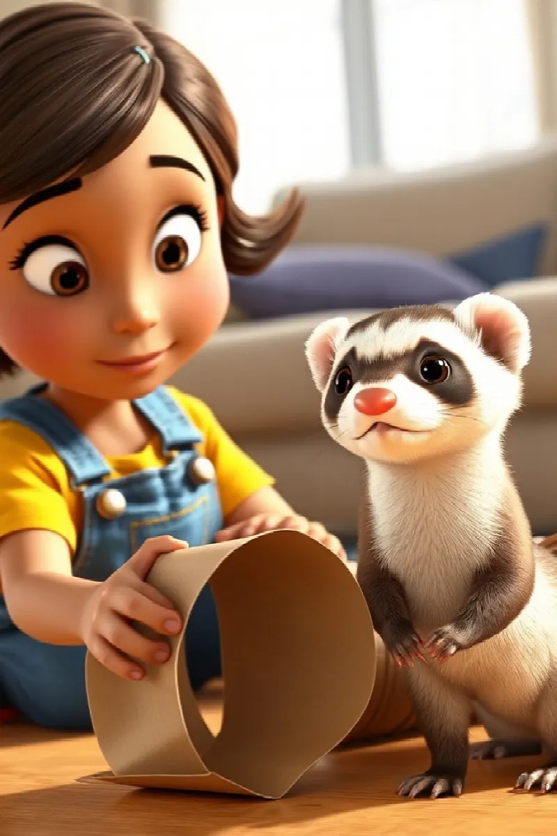 Picture 4 from the tale The Girl and the Little Ferret