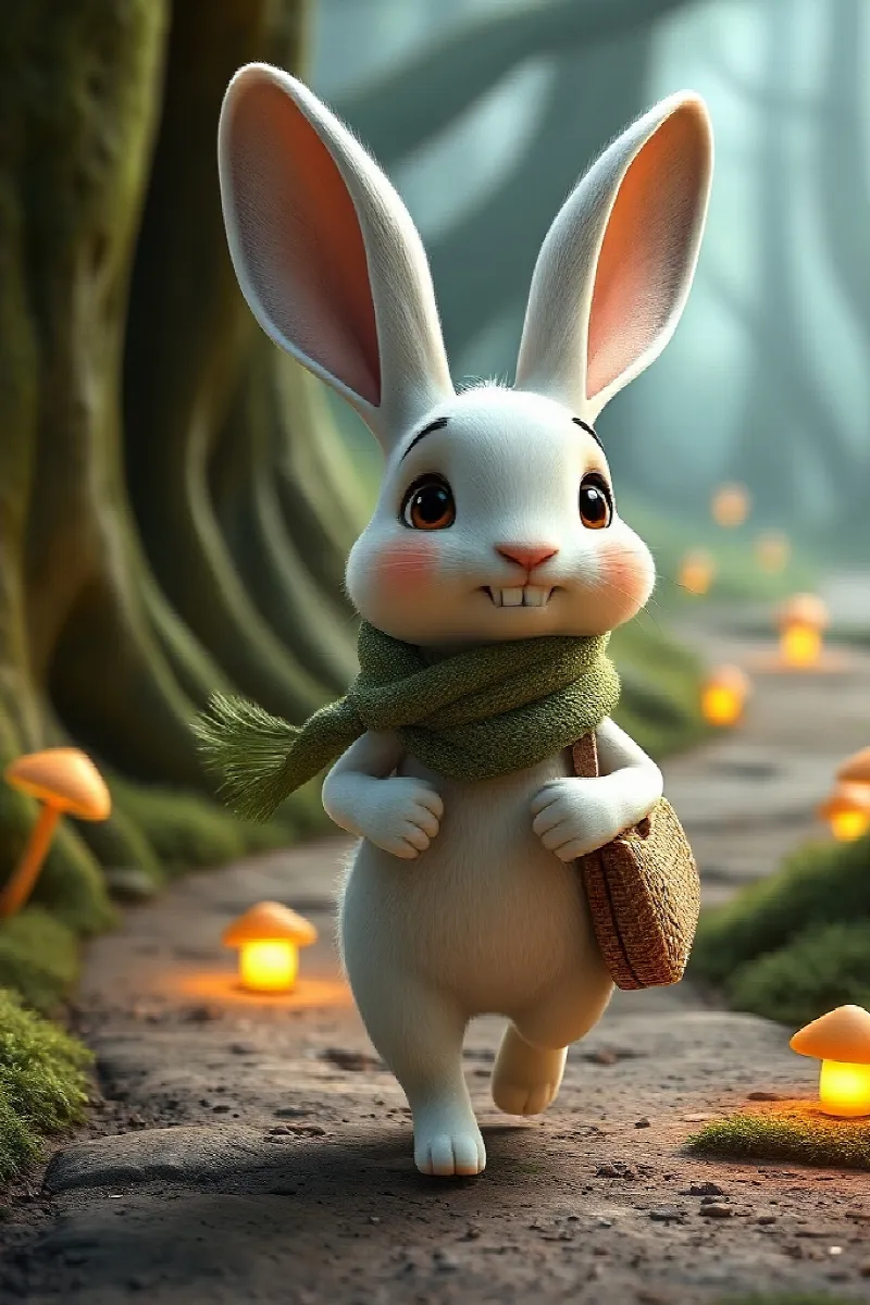 Picture 1 from the tale The Rabbit and the Fox Cub