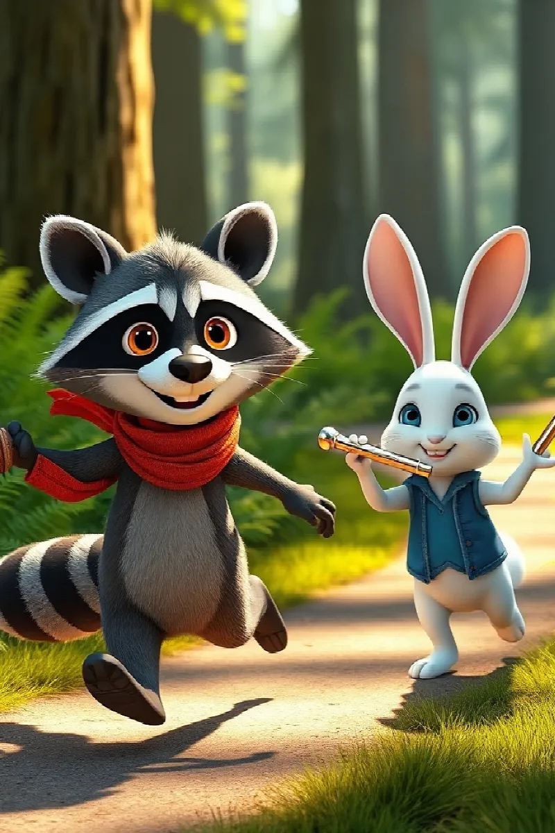 Picture 2 from the tale The Raccoon's Little Orchestra