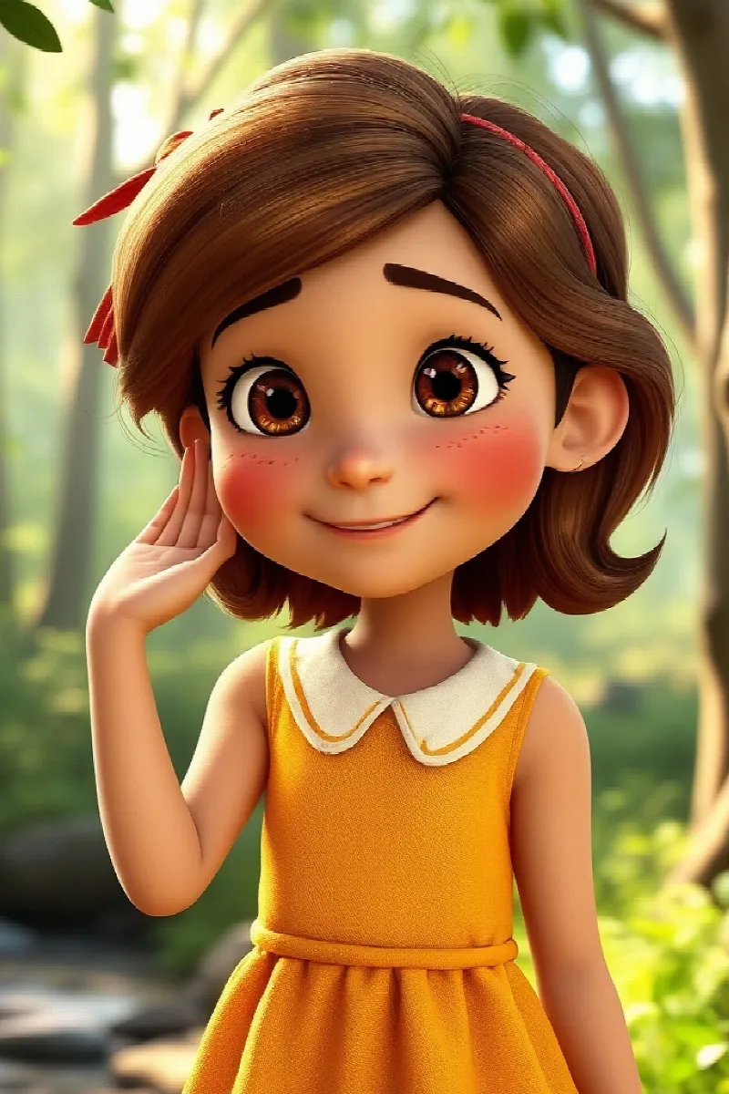 Kız ve Bülbül masalından 4. resim