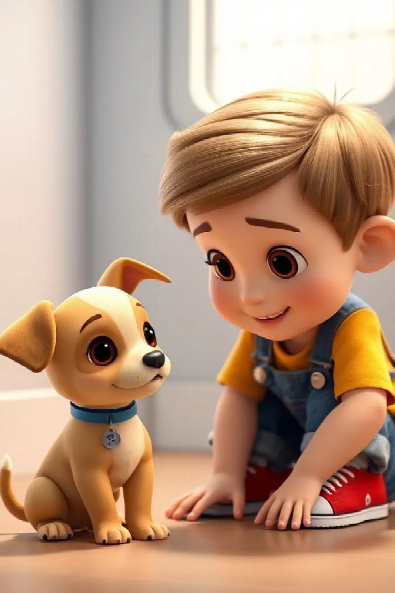 Picture 2 from the tale The Boy and the Little Puppy