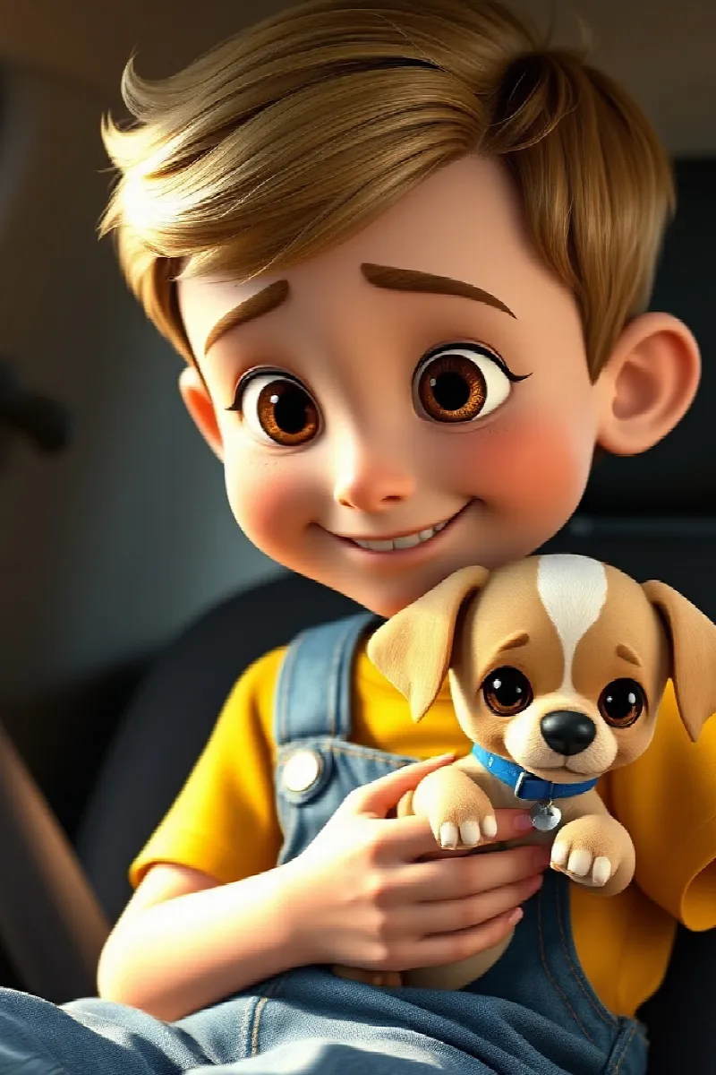 Picture 3 from the tale The Boy and the Little Puppy