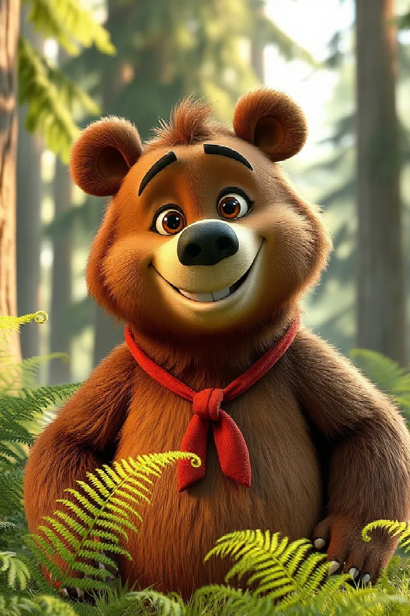 Picture 1 from the tale The Bear and the Beaver