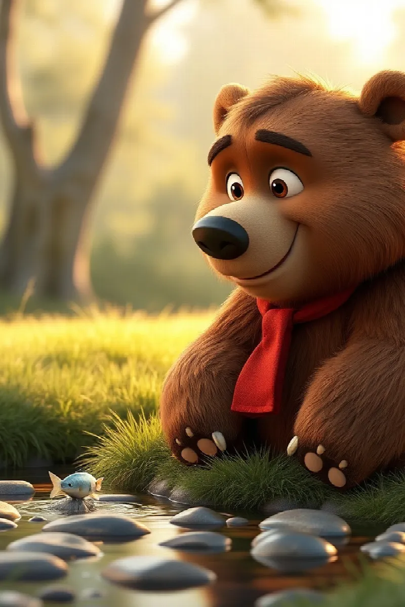 Picture 2 from the tale The Bear and the Beaver