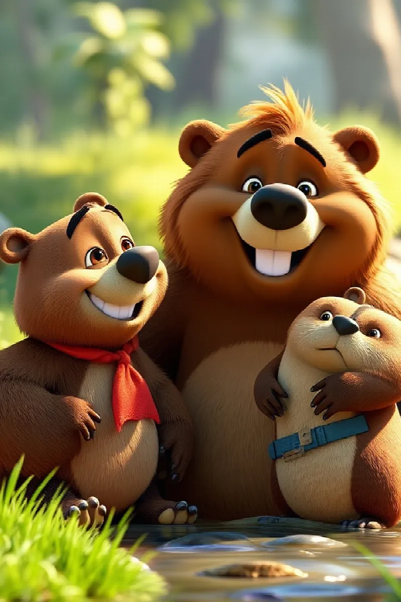 Picture 4 from the tale The Bear and the Beaver