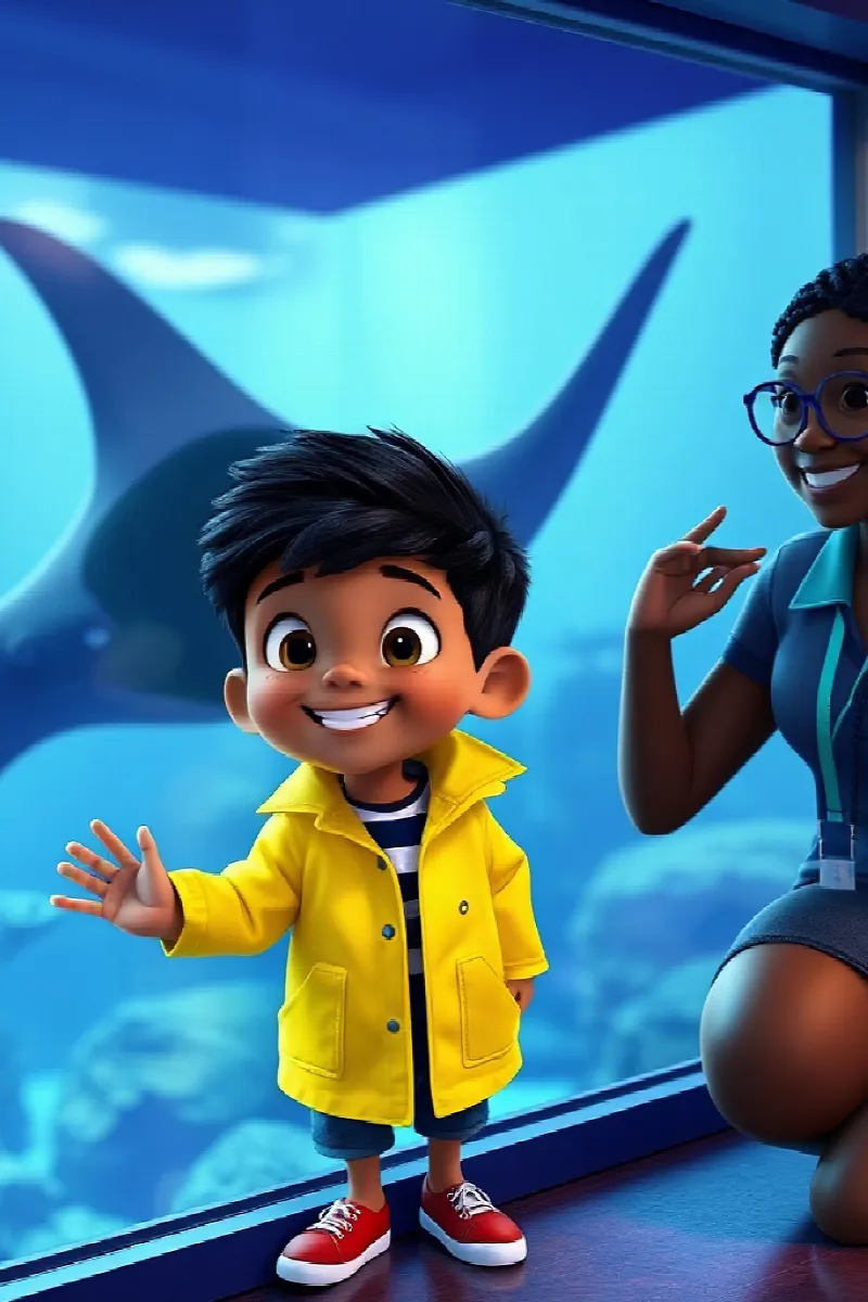 Picture 3 from the tale The Boy and the Manta Ray