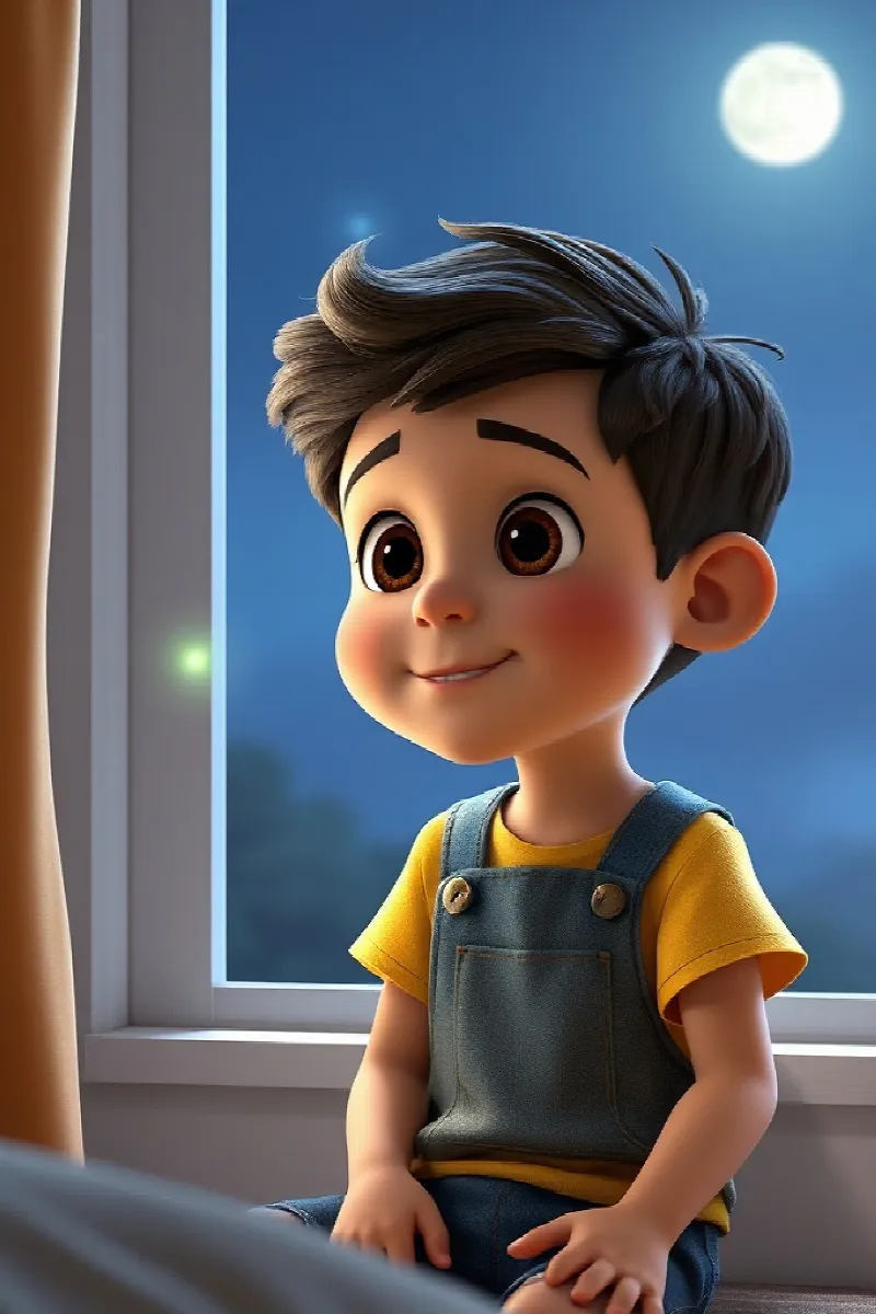 Picture 1 from the tale The Boy and the Moonlit Frog