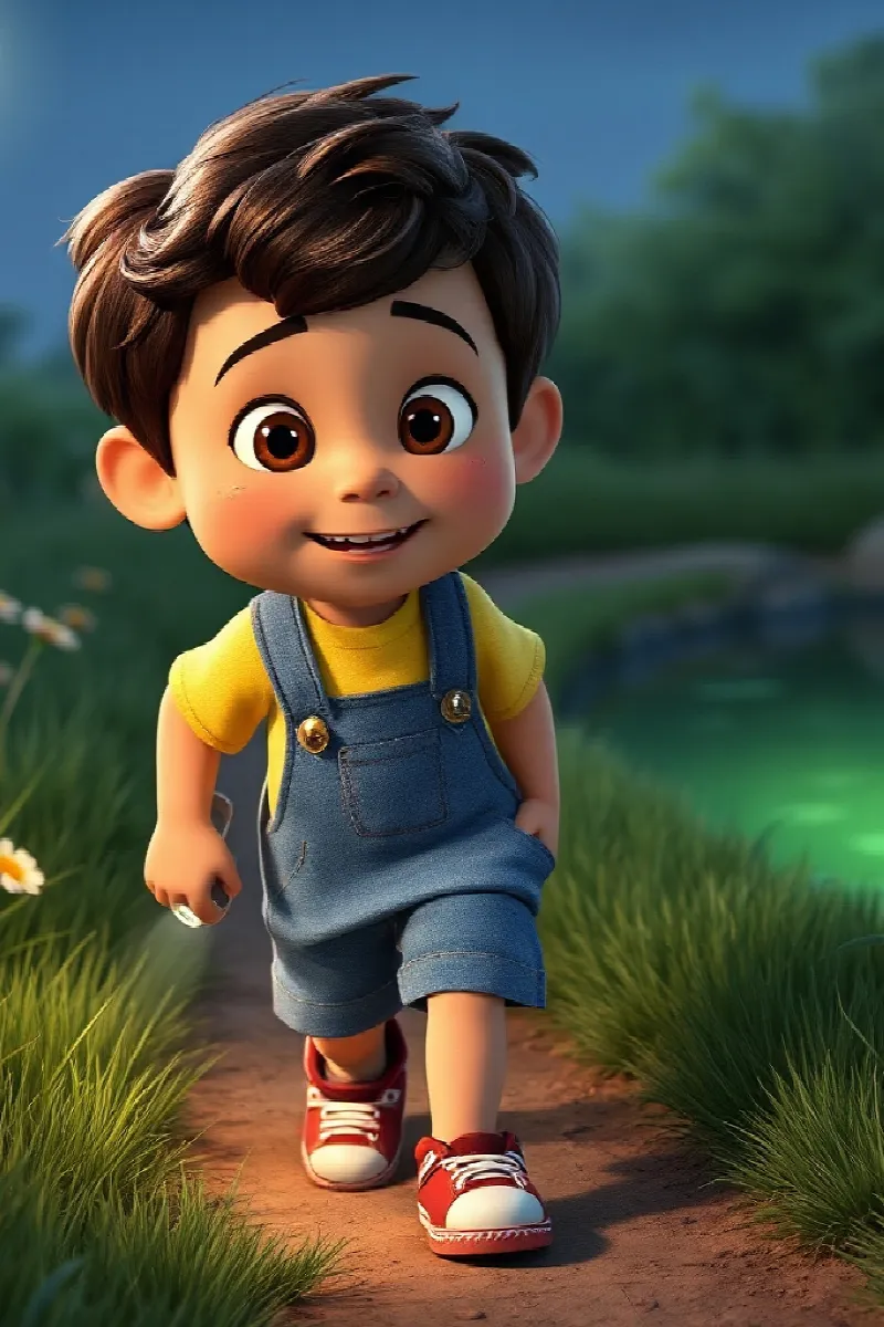 Picture 2 from the tale The Boy and the Moonlit Frog
